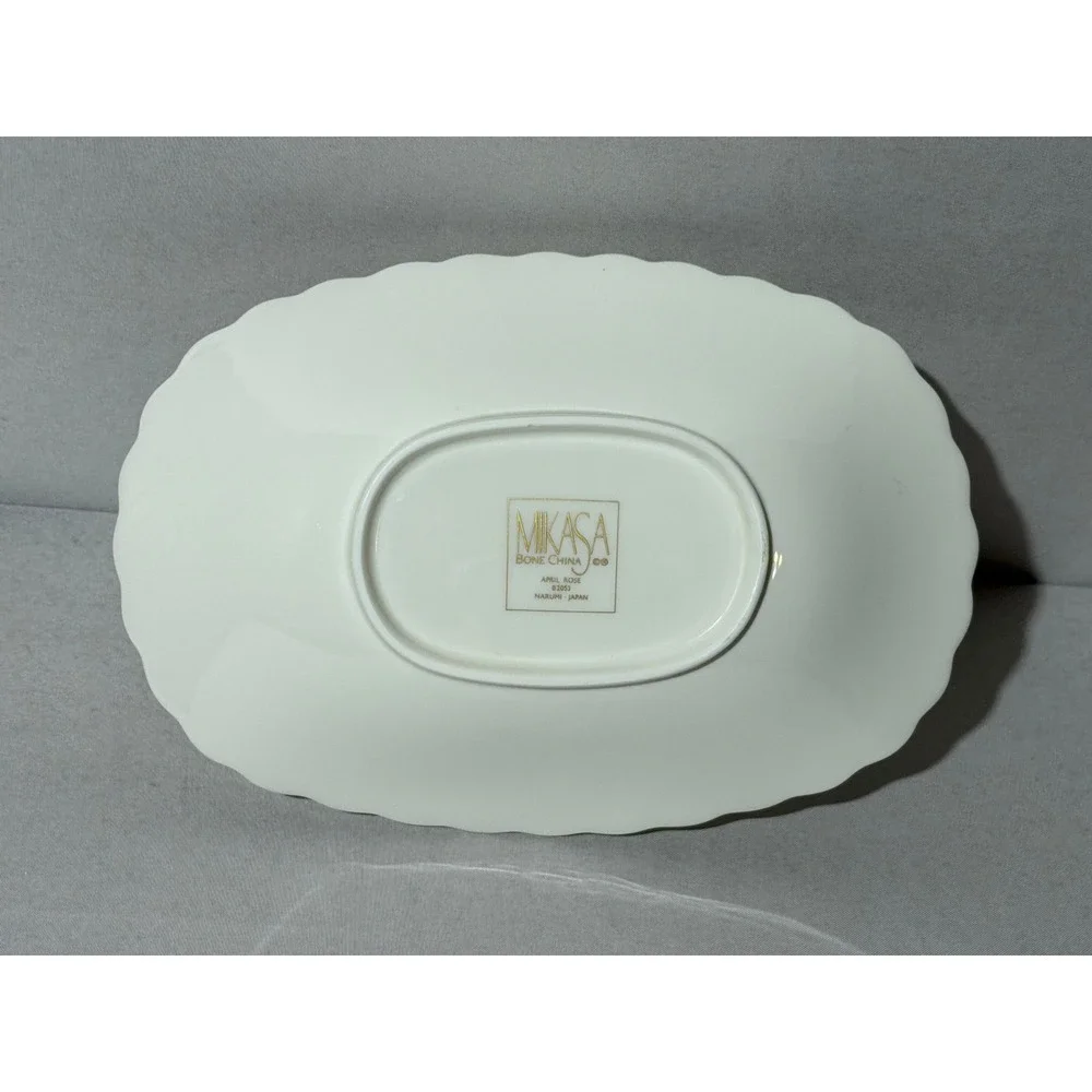 Mikasa April Rose B2053 Bone China Basket Pink Floral Twisted‎ Handle Japan